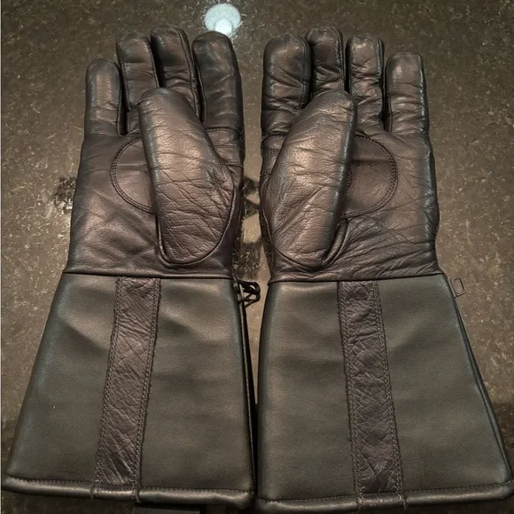 Harley-Davidson Black Leather Riding Gloves - Picture 5 of 5